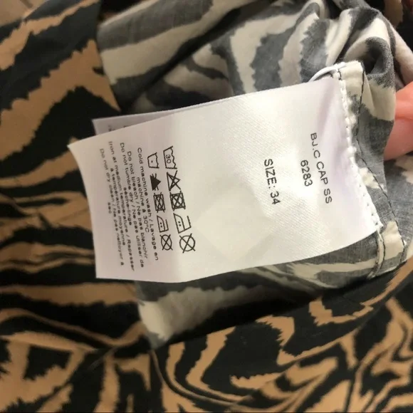 GANNI mockneck minidress, coffee swirl pattern, fits US XS/S - Picture 4 of 4